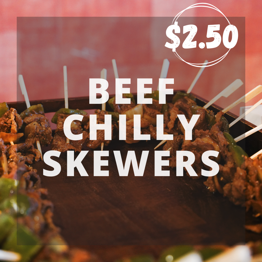 Beef Chilly Skewers