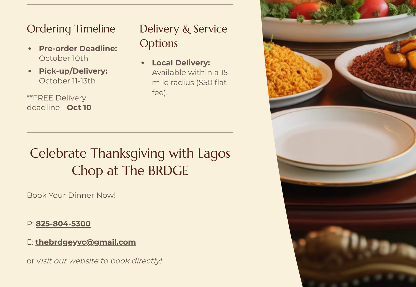 Nigerian Thanksgiving Menu