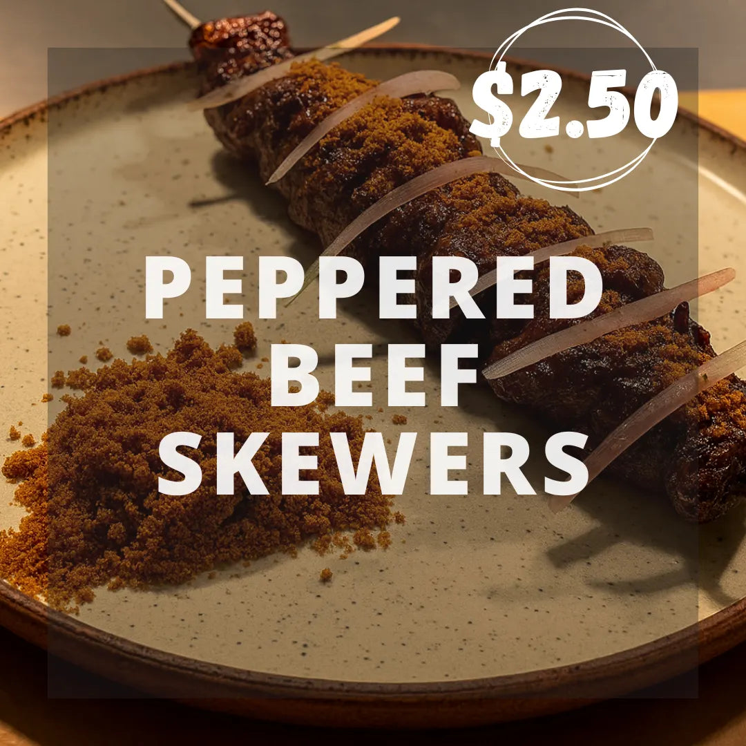Peppered Beef Skewers