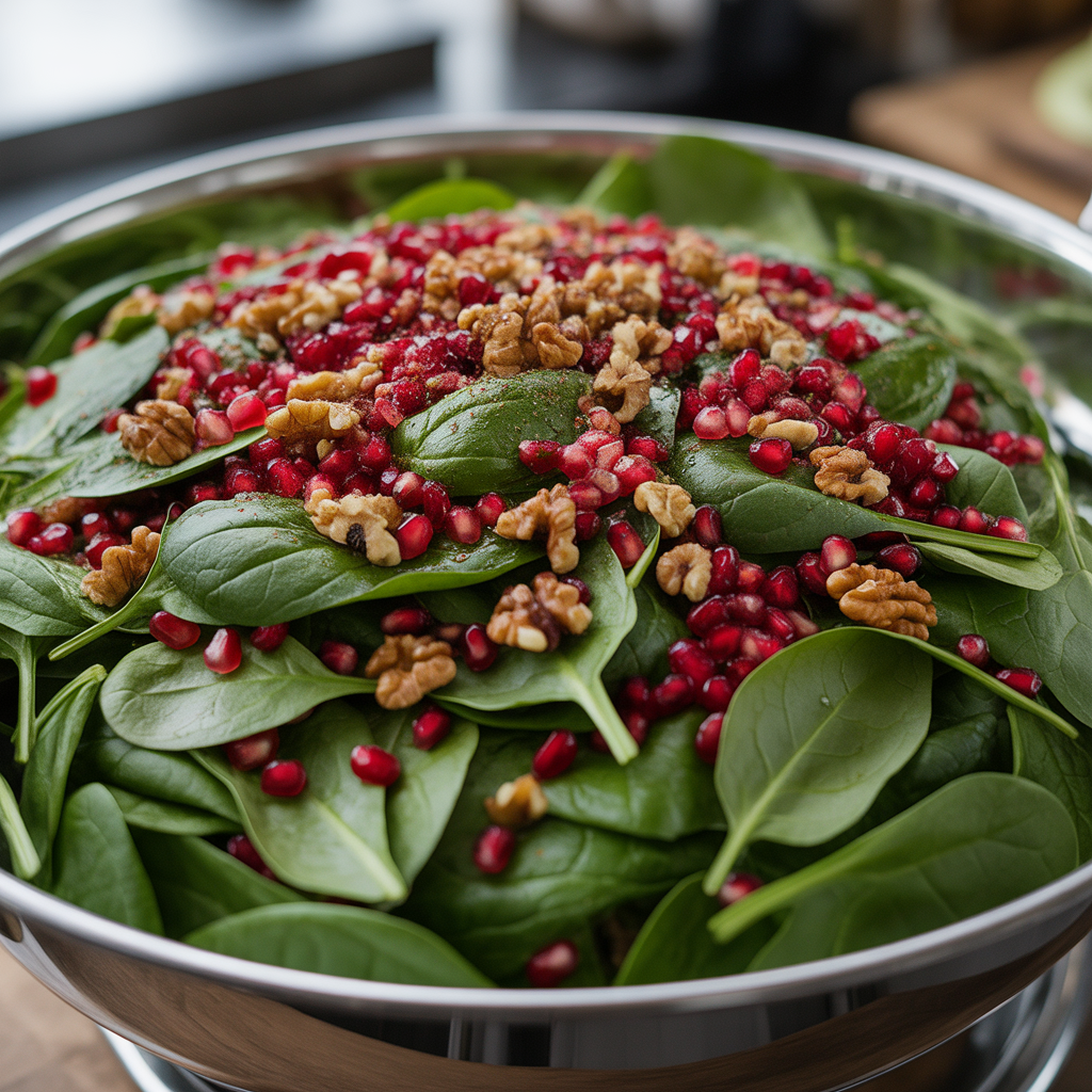 Spinach & Pomegranate Salad
