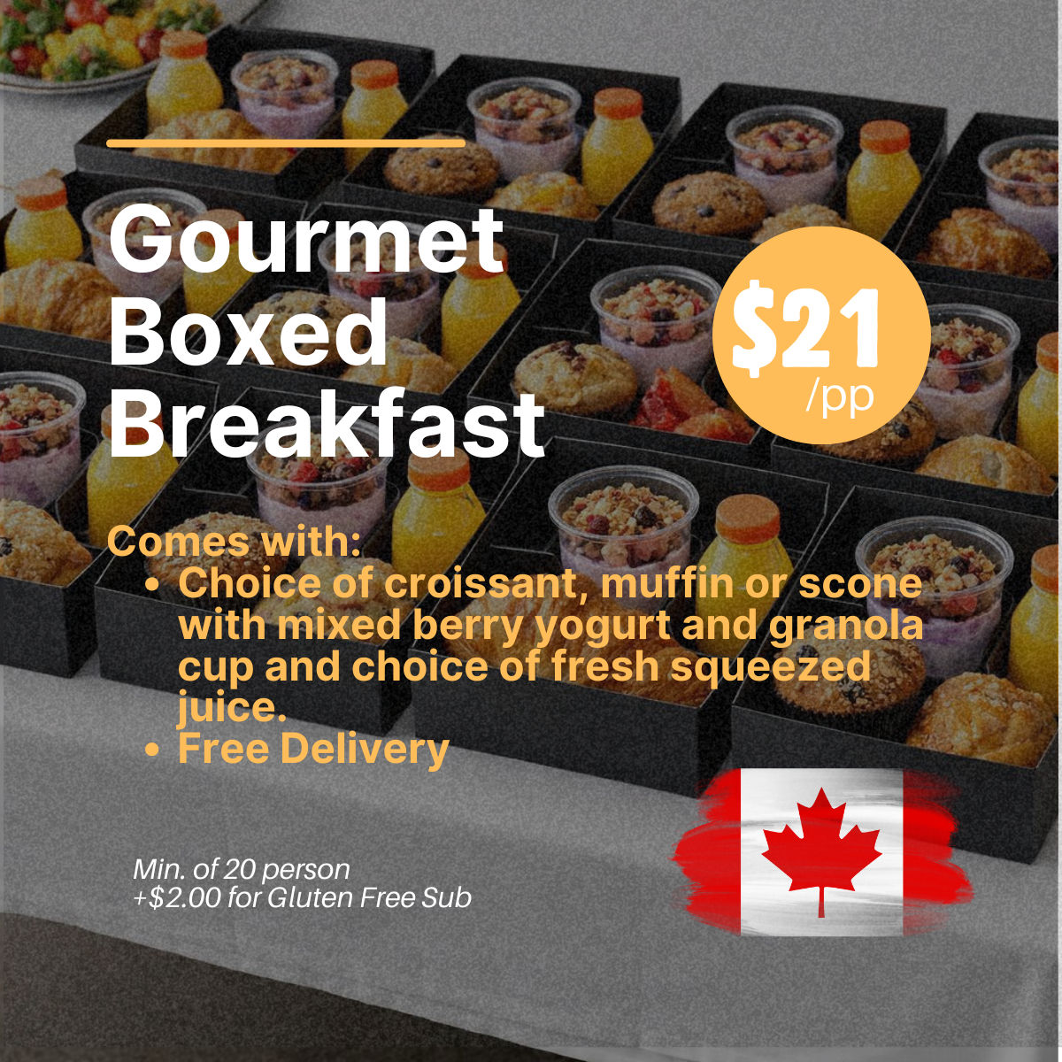 Gourmet Boxed Breakfast