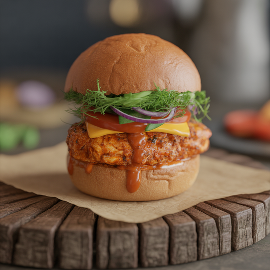 Mini Suya Chicken Burger