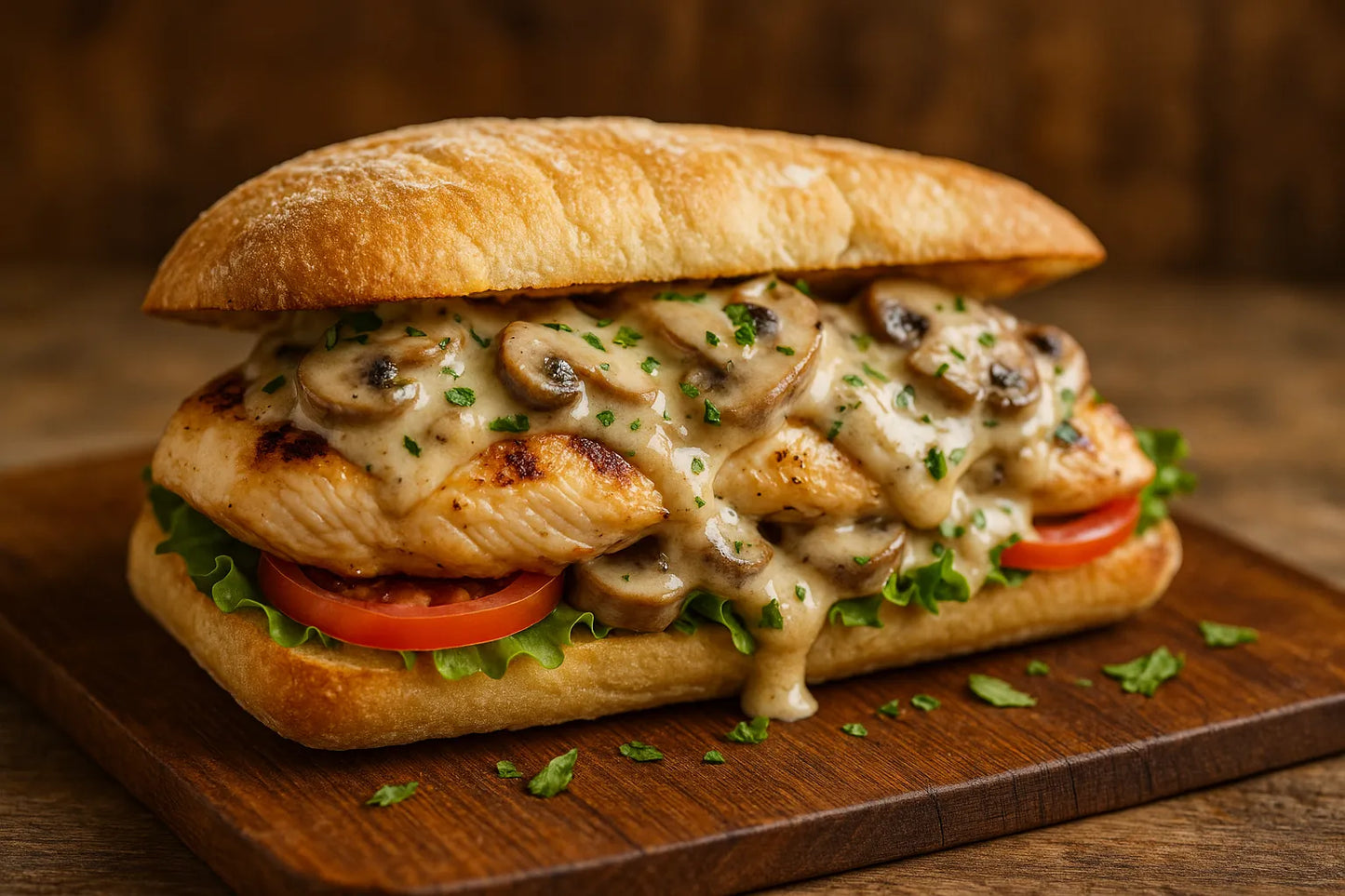 Chicken and Mushroom Sandwich
