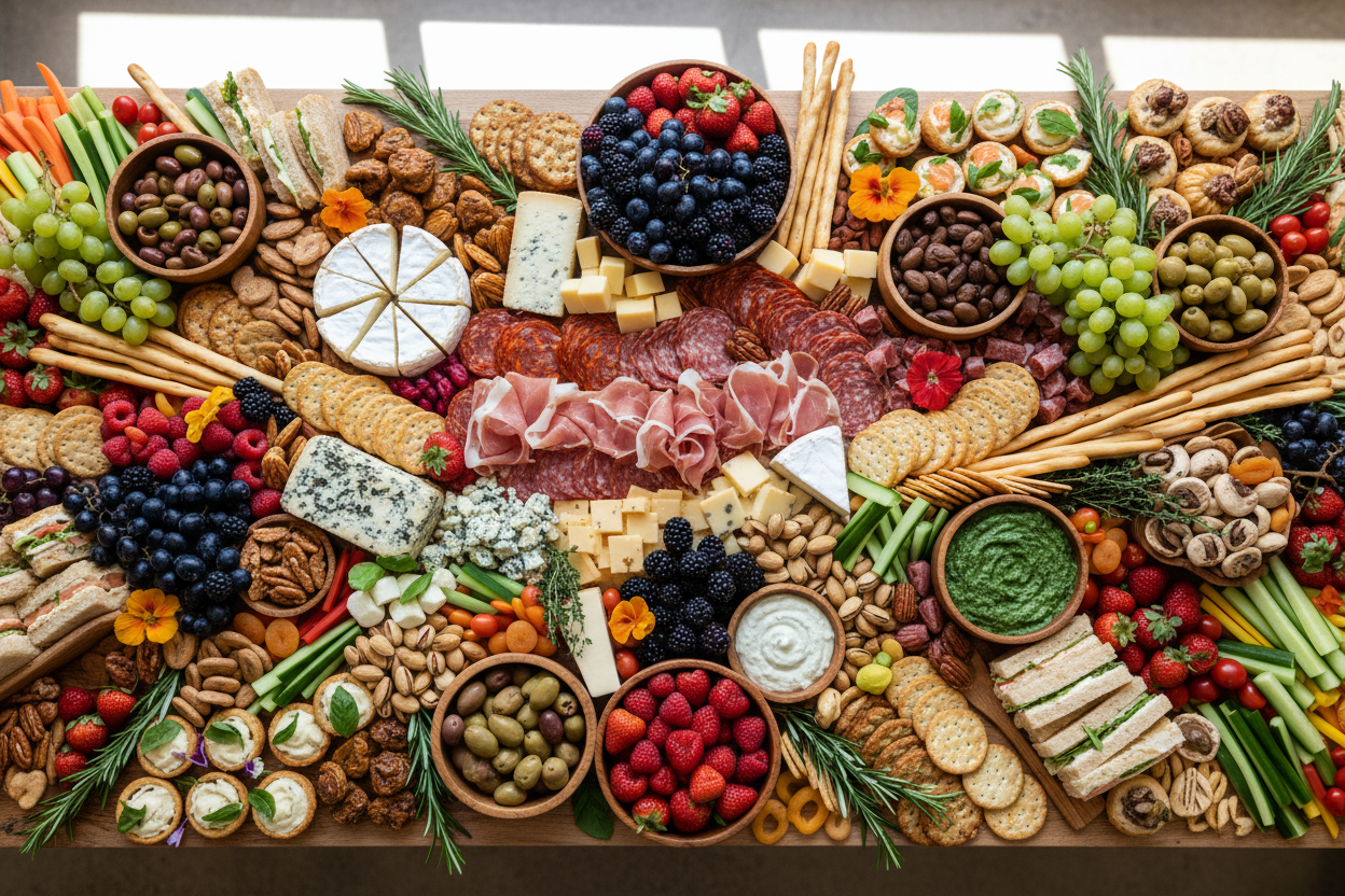 grazing table for finger foood