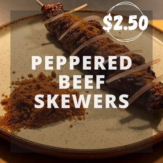 Peppered Beef Skewers